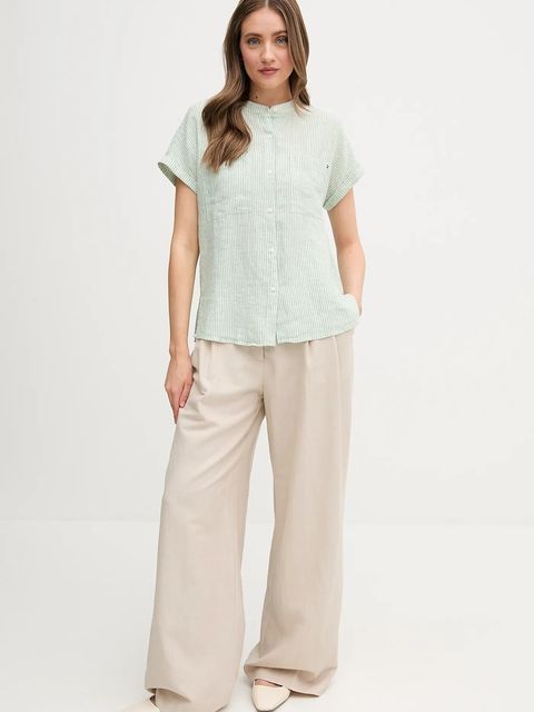 Tommy Hilfiger spodnie z domieszką lnu - zdjęcie produktu nr 2