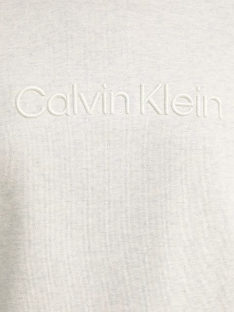 Calvin Klein bluza bawełniana damska kolor beżowy z kapturem z aplikacją LV044C210G