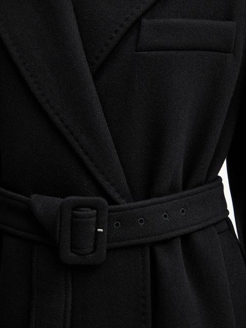 Marella płaszcz z wełną kolor czarny 2523016082200