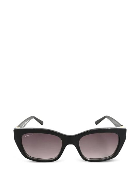 Ferragamo Gancini rectangle-frame sunglasses - Black - zdjęcie produktu nr 1