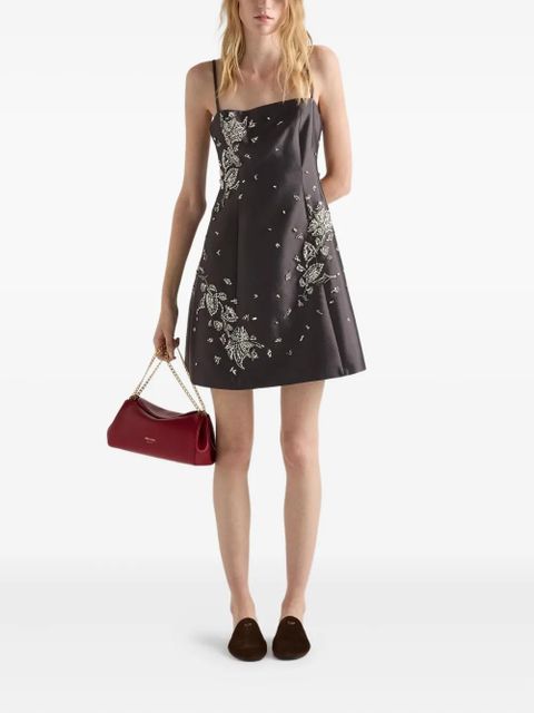 Prada crystal-embellished mini dress - Grey - zdjęcie produktu nr 2