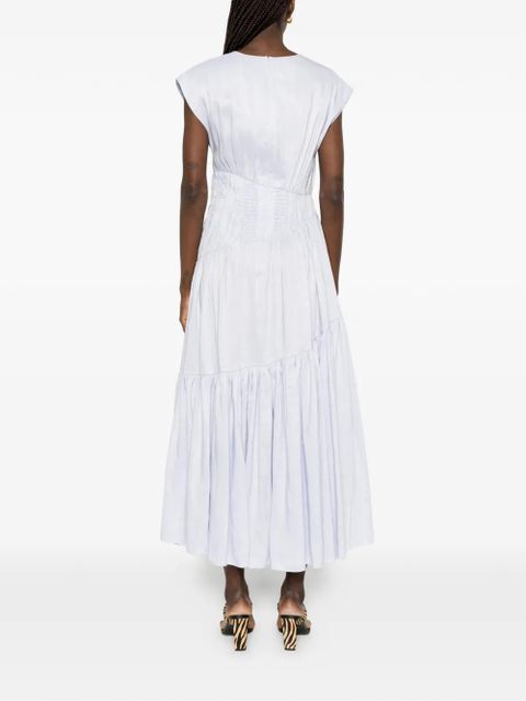 Aje Ecliptica tiered midi dress - Blue