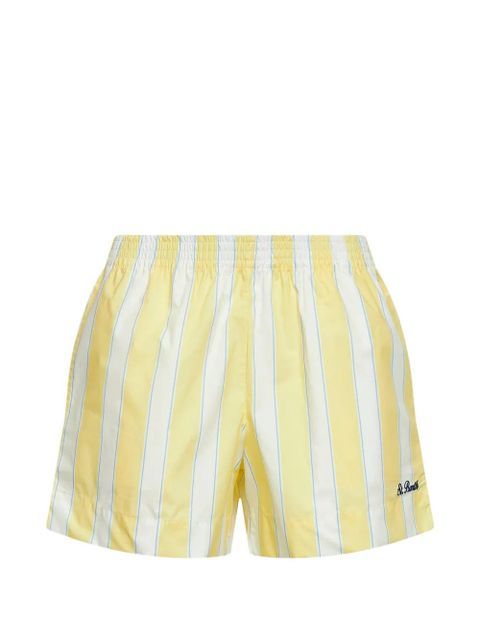 MC2 Saint Barth striped embroidered shorts - Yellow - zdjęcie produktu nr 1