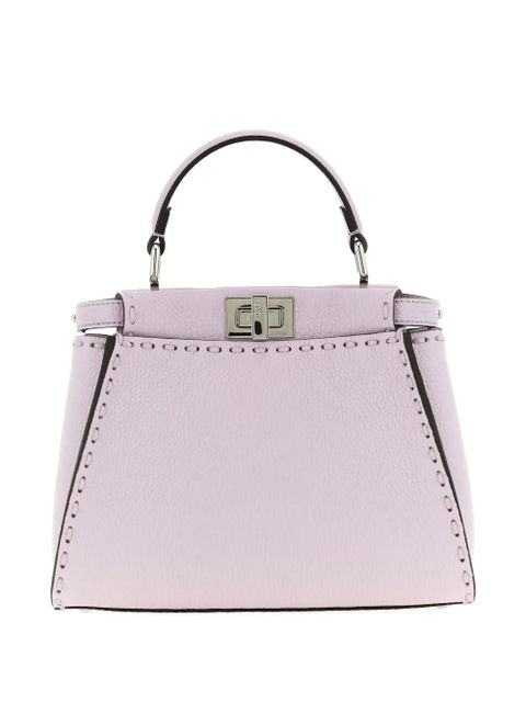 FENDI mini Peekaboo Selleria topstitching tote bag - Purple - zdjęcie produktu nr 1