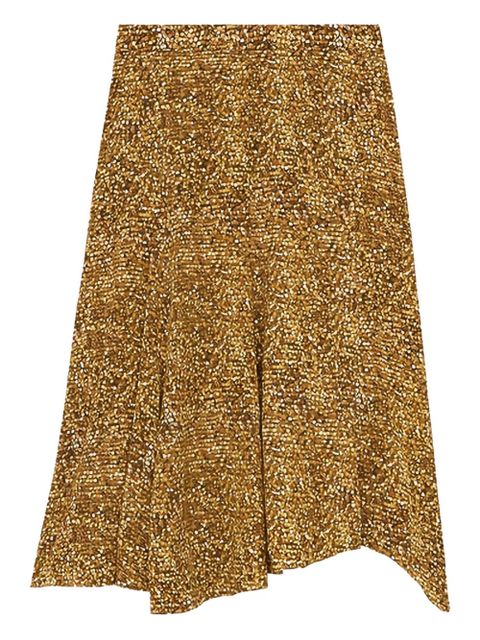 ISABEL MARANT sequin-pattern midi skirt - Yellow
