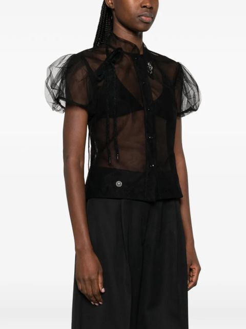 Simone Rocha tulle shirt - Black