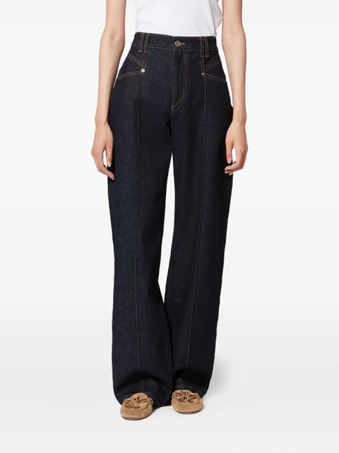 ISABEL MARANT Drolane seam flared jeans - Blue