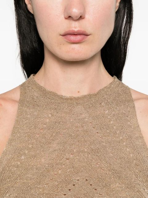TWINSET crew-neck tank top - Gold