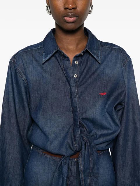 Diesel tie-front dress - Blue