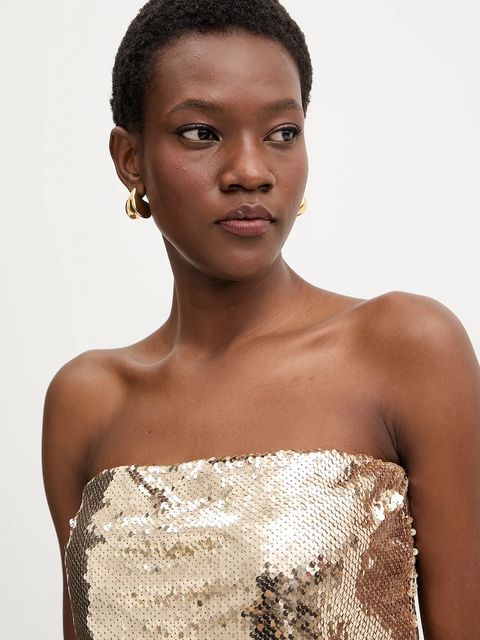 Haveone top damska kolor złoty gładka RGE-P059