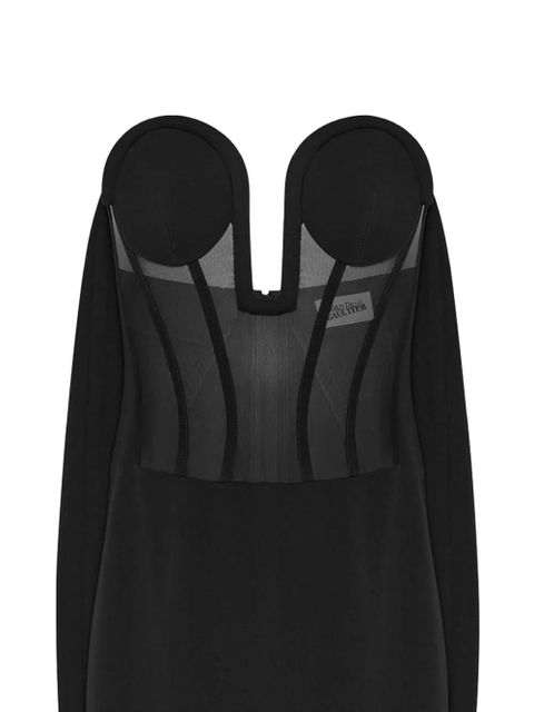 Jean Paul Gaultier tulle-insert corset dress - Black - zdjęcie produktu nr 2