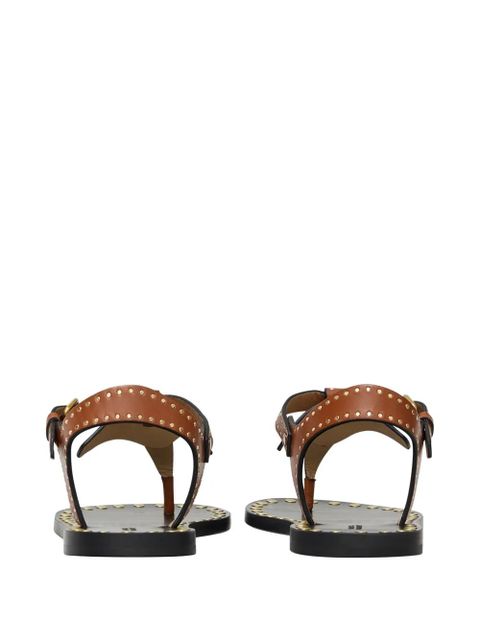 ISABEL MARANT buckle studded sandals - Brown