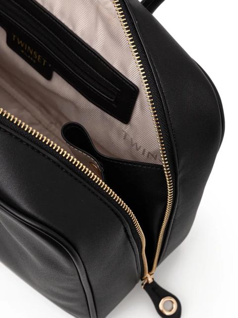 TWINSET logo-lettering cross body bag - Black