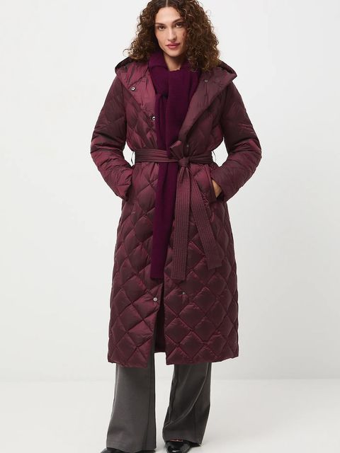 Medicine płaszcz puchowy damski kolor bordowy - zdjęcie produktu nr 1