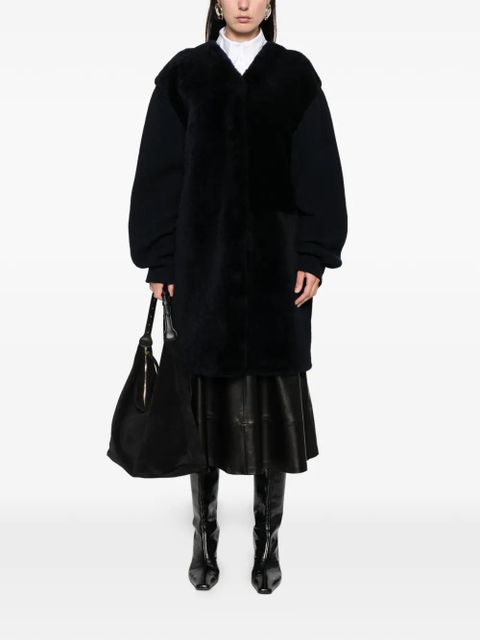 Jil Sander ribbed lamb fur coat - Blue - zdjęcie produktu nr 2