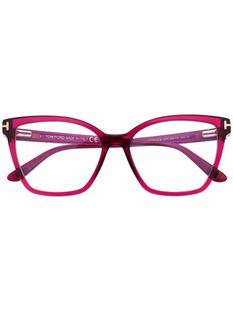 TOM FORD Eyewear FT5812 square-frame glasses - Pink - zdjęcie produktu nr 1