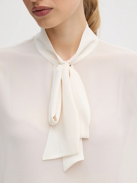 OUI bluzka damska kolor beżowy gładka 96068