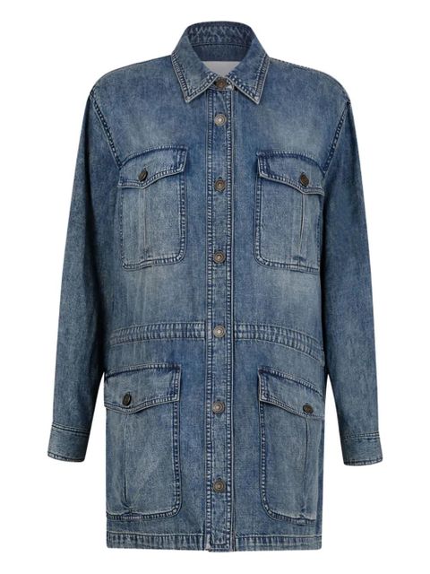 MARANT ÉTOILE button-fastening denim coat - Blue - zdjęcie produktu nr 1