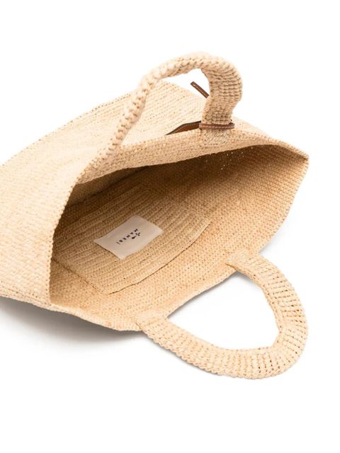 Manebi medium New Sunset woven-raffia tote bag - Neutrals