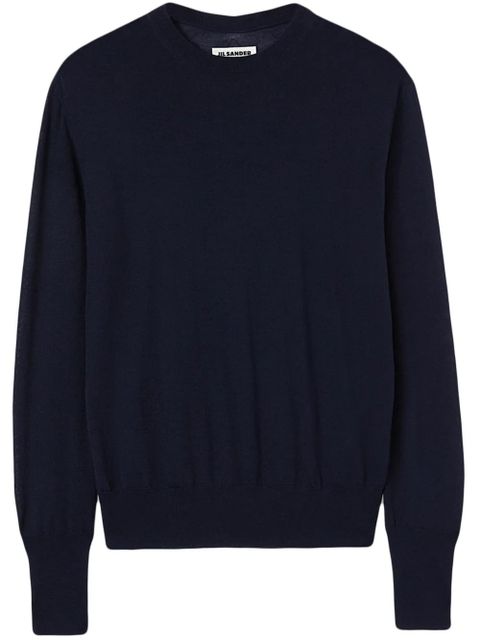 Jil Sander crew-neck cashmere top - Blue - zdjęcie produktu nr 1