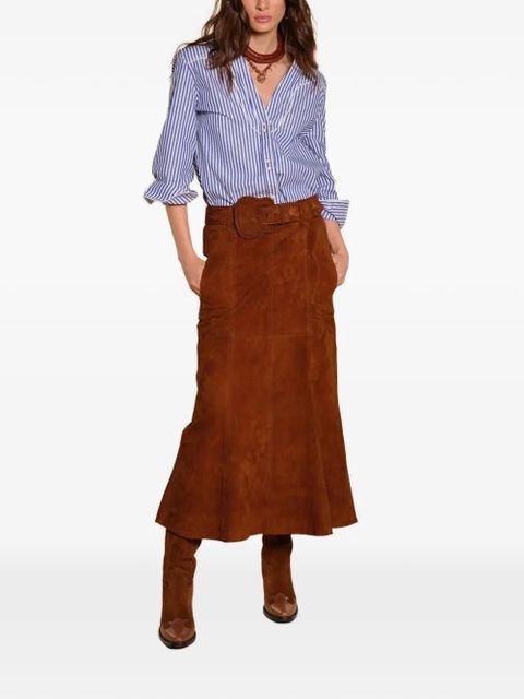 Johanna Ortiz Sundown midi skirt - Brown