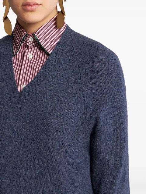 ETRO cashmere v-neck sweater - Blue