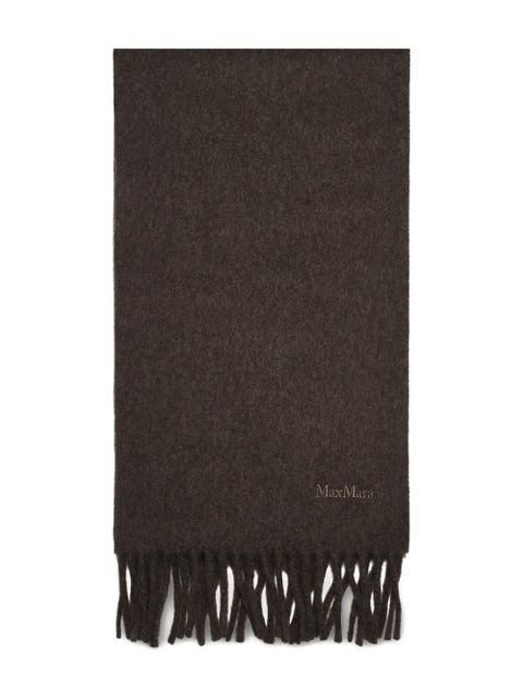 Max Mara Scilli fringed scarf - Brown