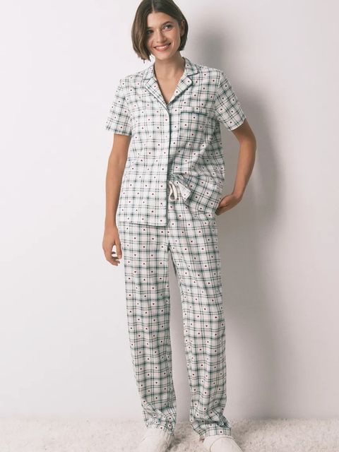 women'secret komplet piżamowy z bawełną damska kolor zielony 3792071 - zdjęcie produktu nr 1