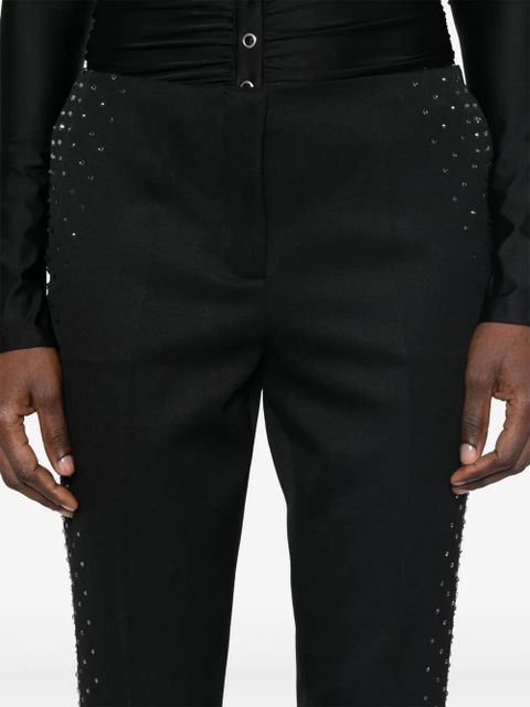 The Attico crystal-embellished trousers - Black
