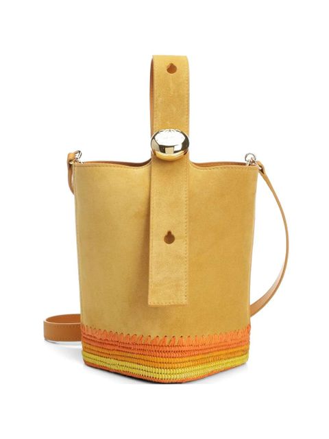 LOEWE mini Pebble suede bucket bag - Yellow - zdjęcie produktu nr 1