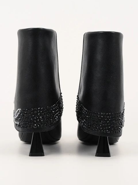 Karl Lagerfeld botki zamszowe DEBUT II damskie kolor czarny na szpilce KL32043