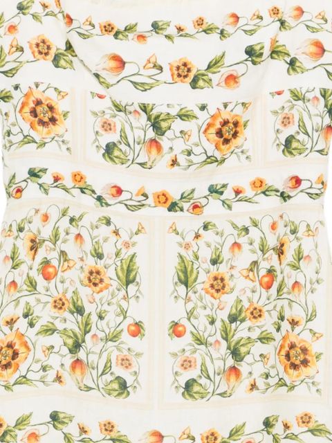 Agua By Agua Bendita Nispero Uchuva ruffled midi dress - Neutrals