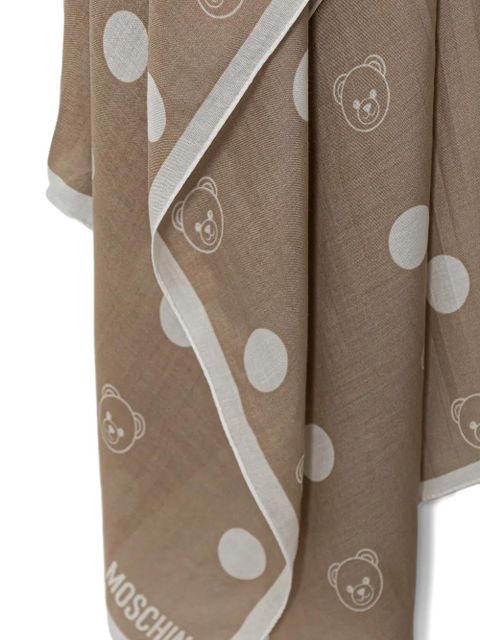 Moschino patterned scarf - Neutrals