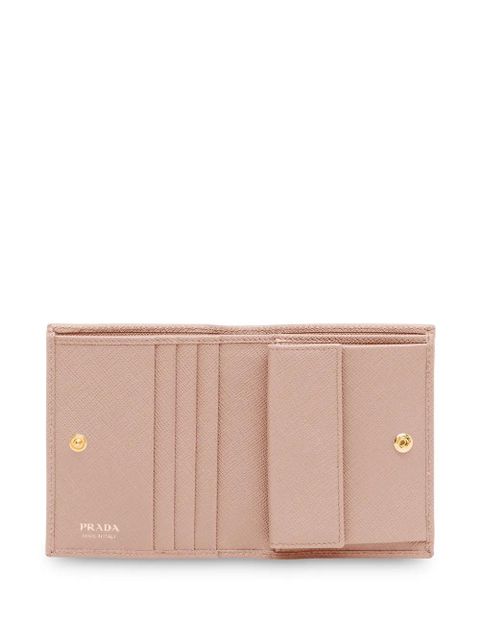 Prada small Saffiano bi-fold wallet - Pink