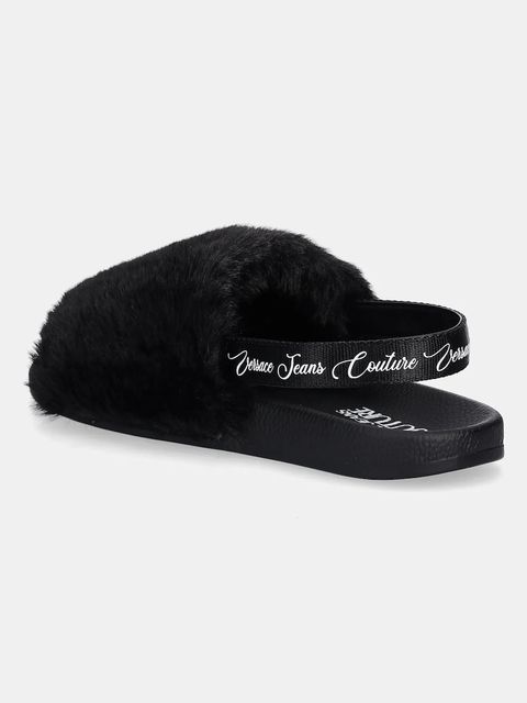 Versace Jeans Couture klapki damskie kolor czarny 79VA3SQ6 ZS359 899