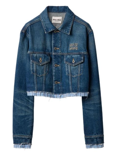 Miu Miu washed denim jacket - Blue - zdjęcie produktu nr 1