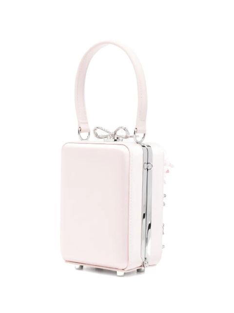 Self-Portrait mirco floral-embellished tote bag - Pink - zdjęcie produktu nr 2