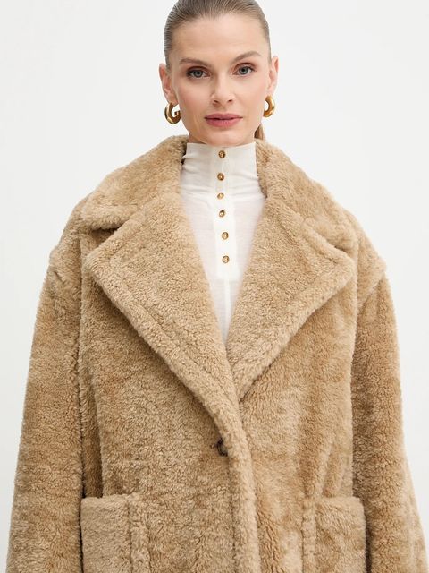 BOSS Orange płaszcz kolor beżowy 50548583