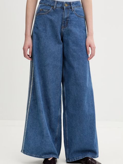 adidas Originals jeansy wide leg damskie Firebird - zdjęcie produktu nr 1