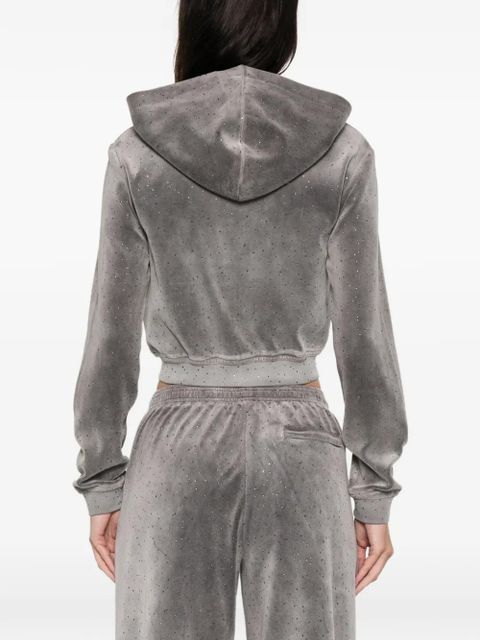 Alexander Wang embellished hooded sweater - Grey
