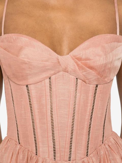 ZIMMERMANN sweetheart-neck mini dress - Pink