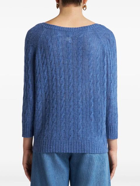 ETRO three-quarter cashmere jumper - Blue - zdjęcie produktu nr 2