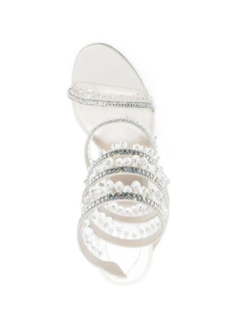 René Caovilla Chandelier 105mm crystal-embellished sandals - Neutrals - zdjęcie produktu nr 2