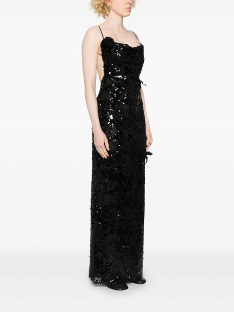 Coperni x Disney sequin-embellished maxi dress - Black