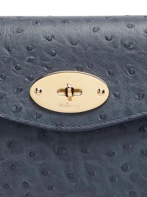 Mulberry Darley textured clasp clutch bag - Blue - zdjęcie produktu nr 2