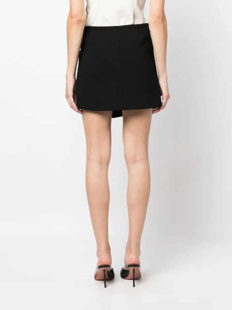 Simkhai crystal-embellished asymmetric miniskirt - Black