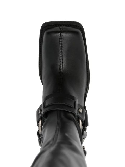 Acne Studios 80mm square-toe leather boots - Black - zdjęcie produktu nr 2
