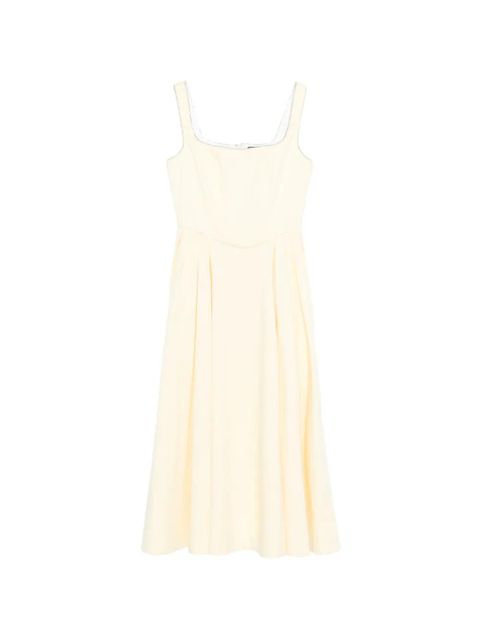 Maje rhinestone-trim midi dress - Yellow - zdjęcie produktu nr 1