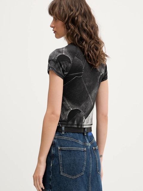 Hugo Blue t-shirt damski kolor czarny 50552585