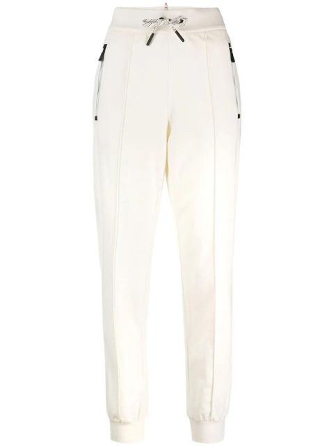 Moncler Grenoble drawstring-waistband cotton track pants - Neutrals - zdjęcie produktu nr 1